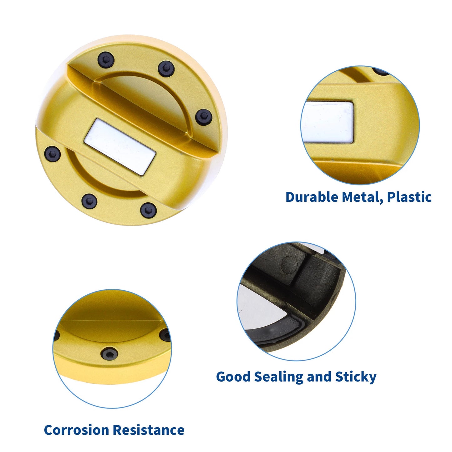 Gold Tone Gas Fuel Tank Cap Cover for Suzuki Jimny (1998-2023)