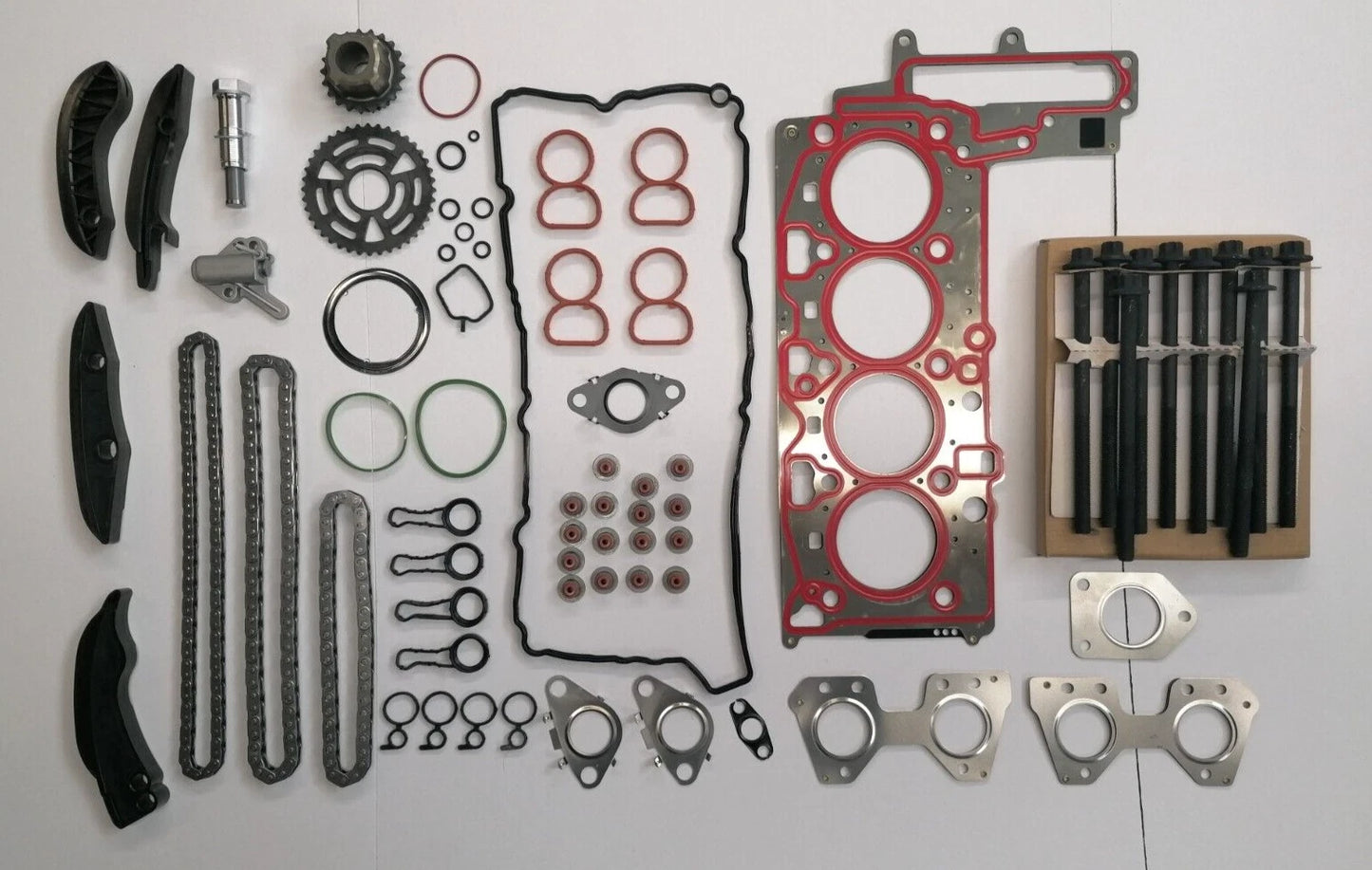 HEAD GASKET SET BOLTS TIMING CHAIN KIT 1.6D FOR BMW AURIS VERSO D4D