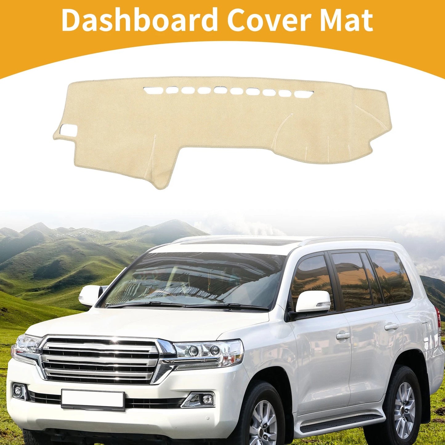 Dashboard Cover Beige for Toyota Land Cruiser Prado (2003–2009)