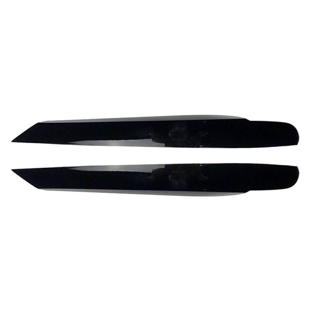 Gloss Black Front Headlight Eyelid Trim Covers for Volkswagen Touran (2011-2015)