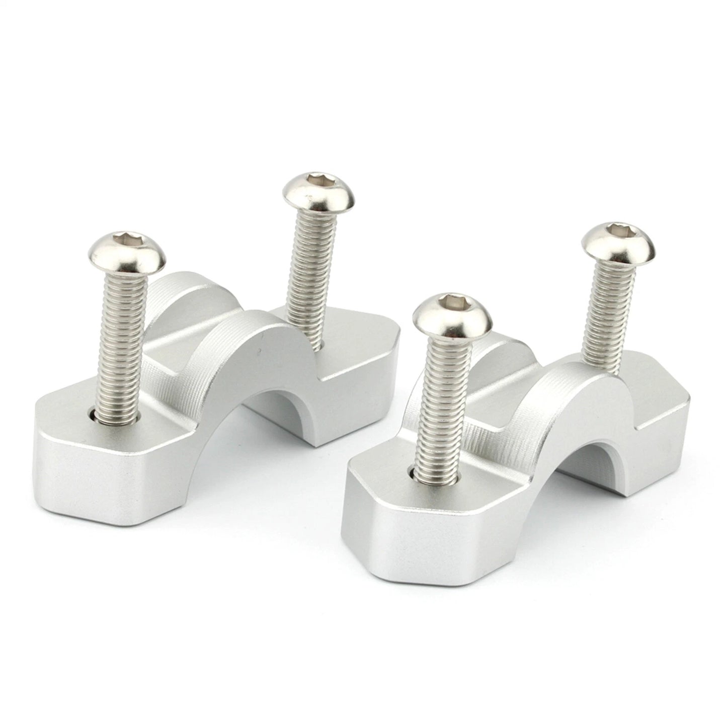 15mm Silver Aluminum Handlebar Risers for BMW R1300GS (2023-2024)