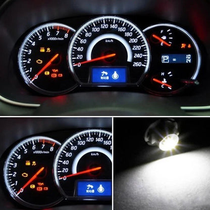 10x Pure White T5/T4.7 Neo Wedge LED Dash Light Bulbs for Universal ()