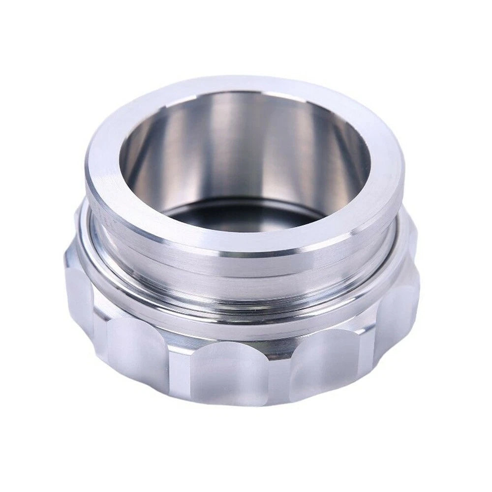 2 x 50.8mm Aluminium Weld On Filler Neck And Cap Water Tank Sliver