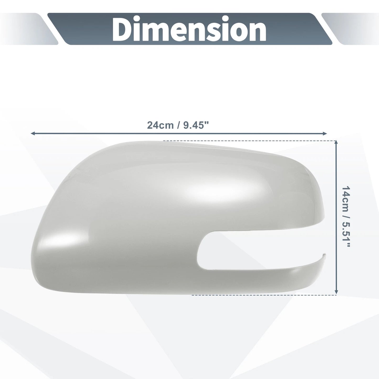 Left Side Mirror Cover Cap Gray for Toyota Mark X Reiz