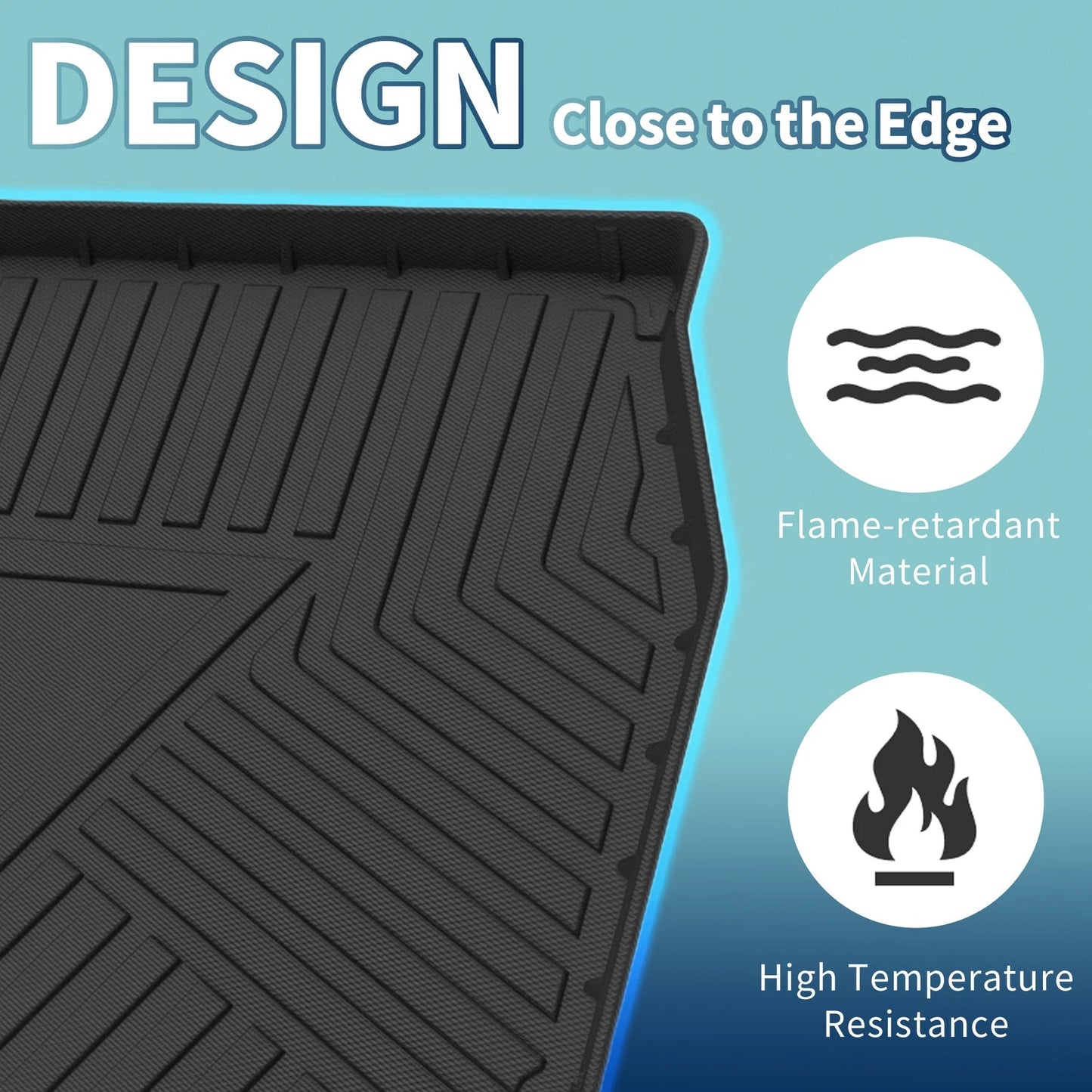 Flat Face Cargo Liner Rear Trunk Mat for Toyota C-HR 2018-2023 (1 Pc)