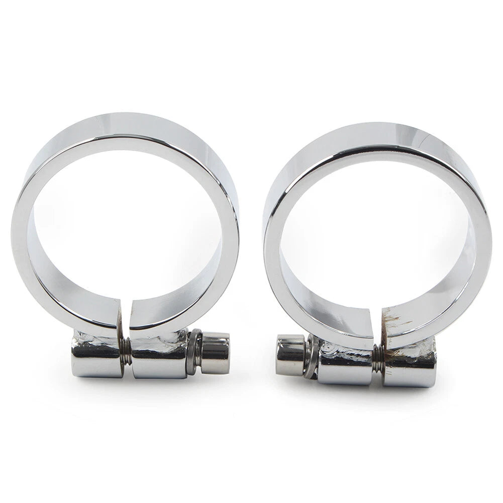 Chrome Exhaust Port Clamps for Harley XL Ironhead Sportster 1000 (1957-1985)