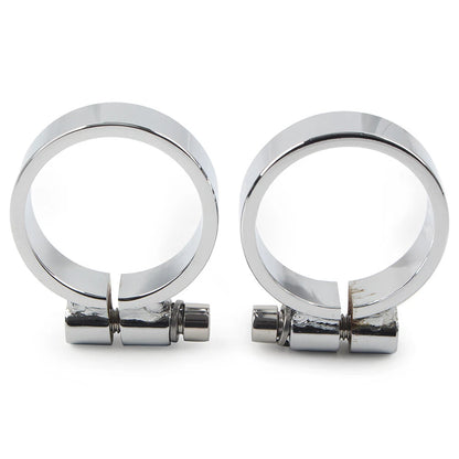 Chrome Exhaust Port Clamps for Harley XL Ironhead Sportster 1000 (1957-1985)