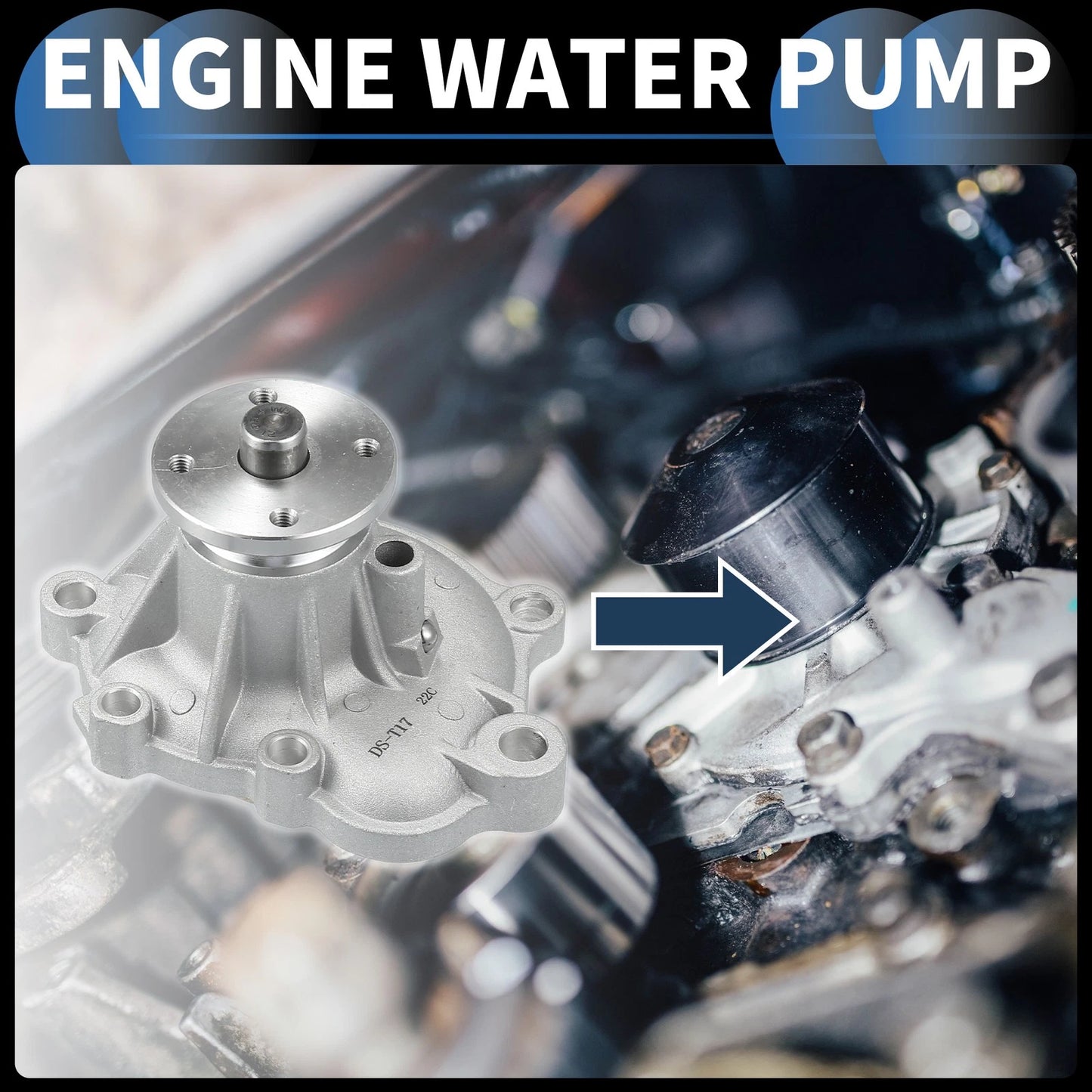 Water Pump for Toyota Van with Gasket Screws (1984–1989)