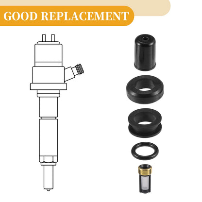 Fuel Injector Seal O Ring for Toyota Cressida (1988) - 4 x NBR Rubber Black Sets