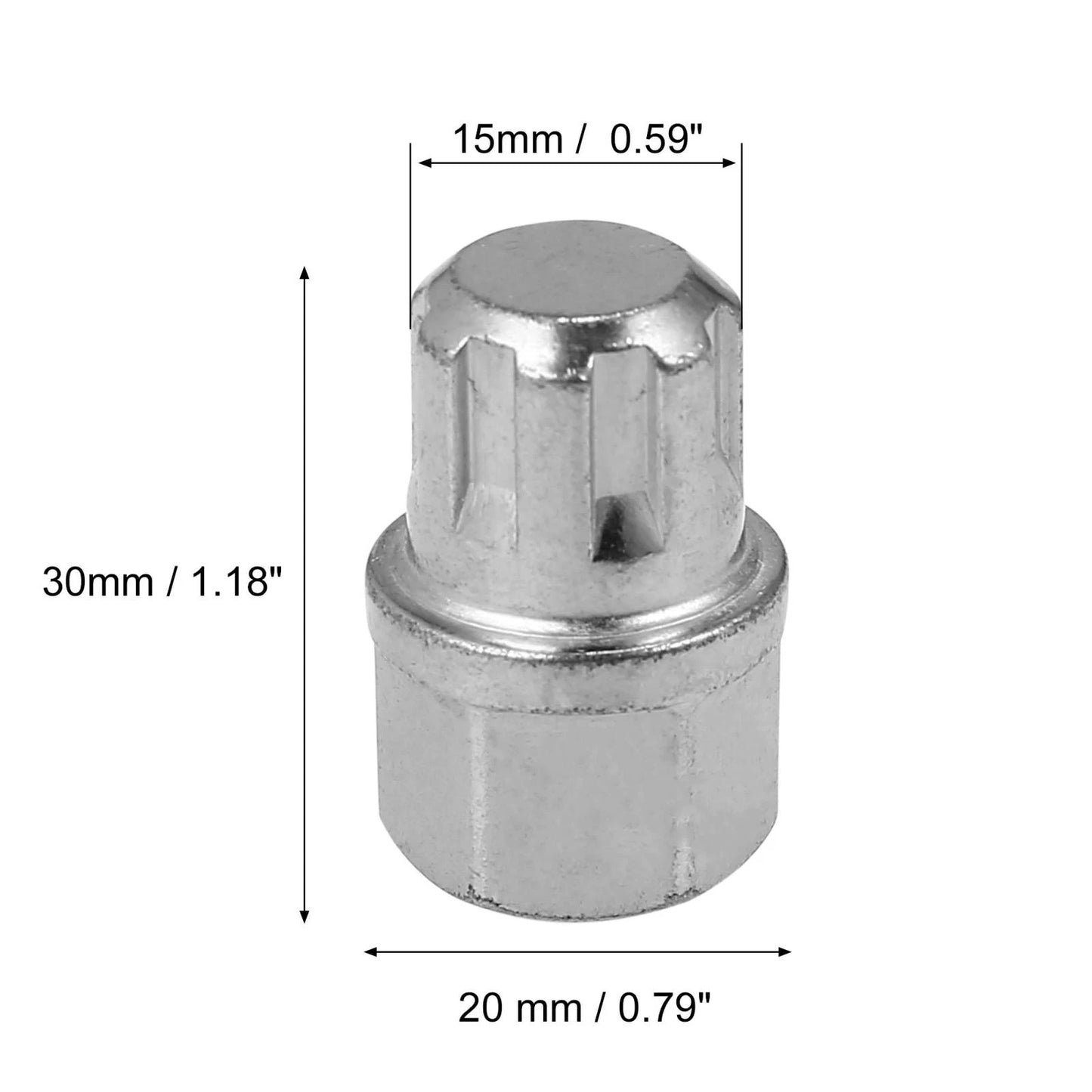 Solid Auto Anti Theft Wheel Lock Lug Nut Key for BMW (2017-2023)