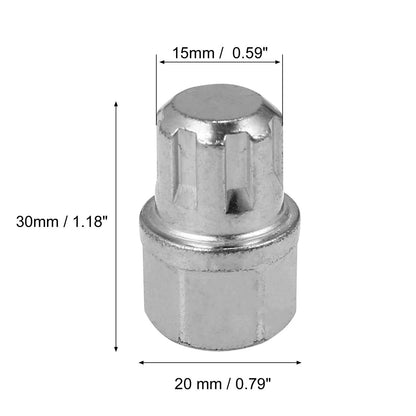 Solid Auto Anti Theft Wheel Lock Lug Nut Key for BMW (2017-2023)