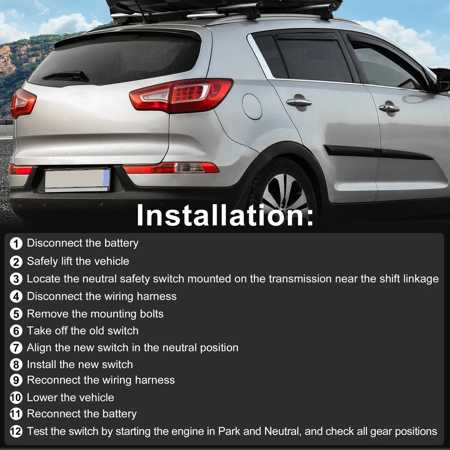 Inhibitor Neutral Safety Switch for Kia Optima 2.4 2.7 (2002-2010)