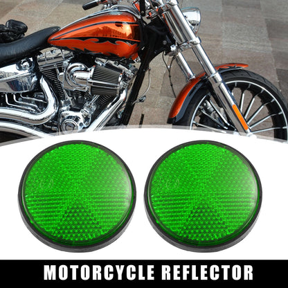 2 x 56mm Green Universal Round Reflective Self Adhesive Reflector