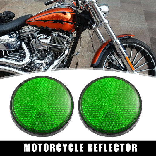 2 x 56mm Green Universal Round Reflective Self Adhesive Reflector