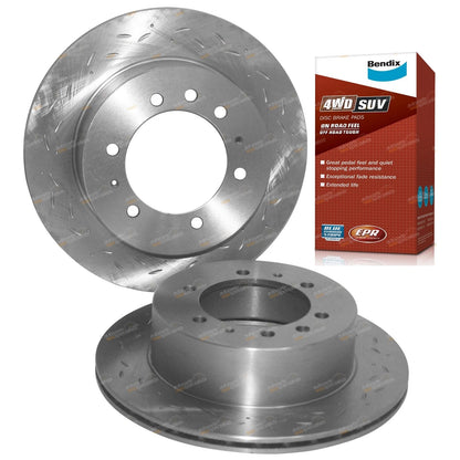 2.8 4.2 Rear Slotted Drilled Disc Rotors for Nissan Patrol GQ Y60