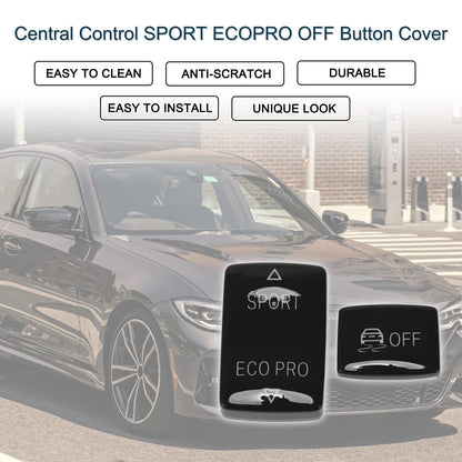 SPORT ECOPRO OFF Button Cover for BMW 1 2 3 4 Series Black 2 x Covers