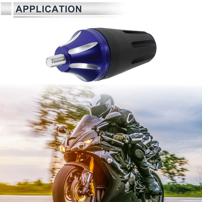 8mm Aluminum Alloy Plastic Motorcycle Slider Frame with Bolt Blue 1 Set
