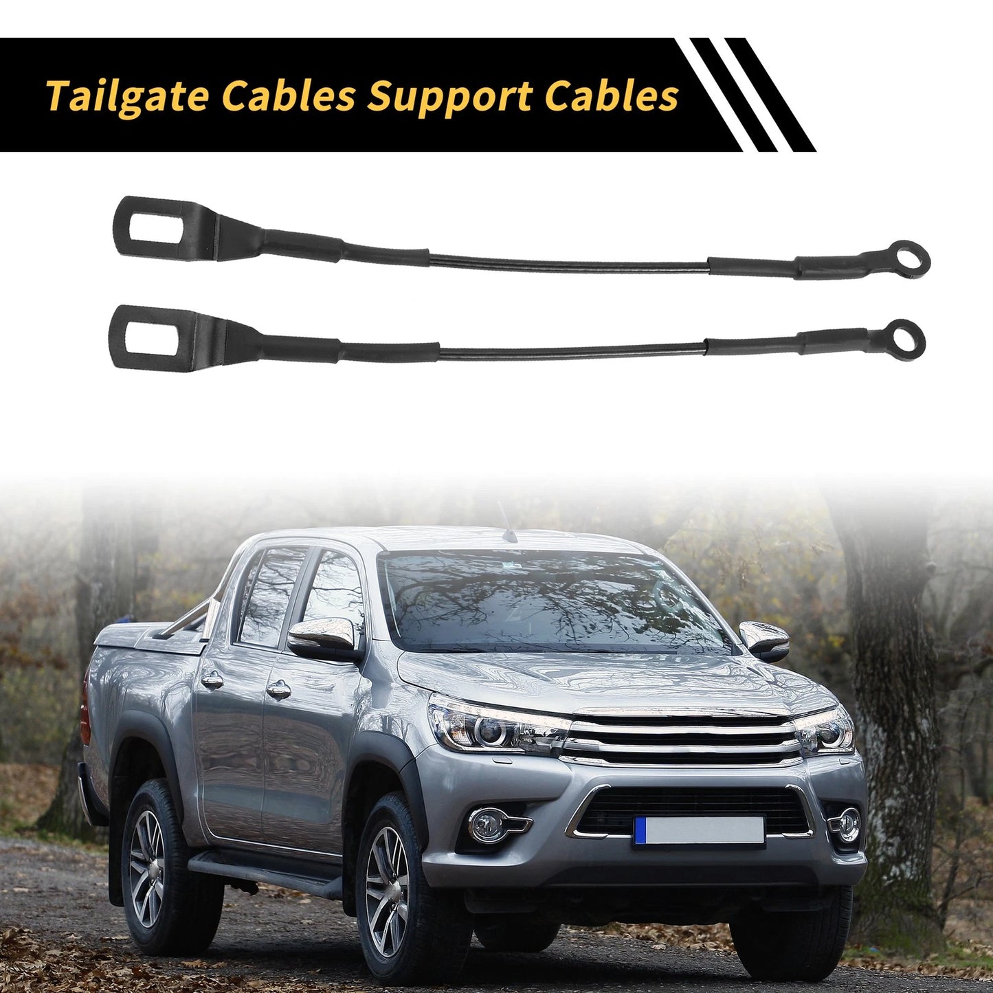 Tailgate Cables for Toyota Tacoma (2005-2023) - 1 Pair Support Cables