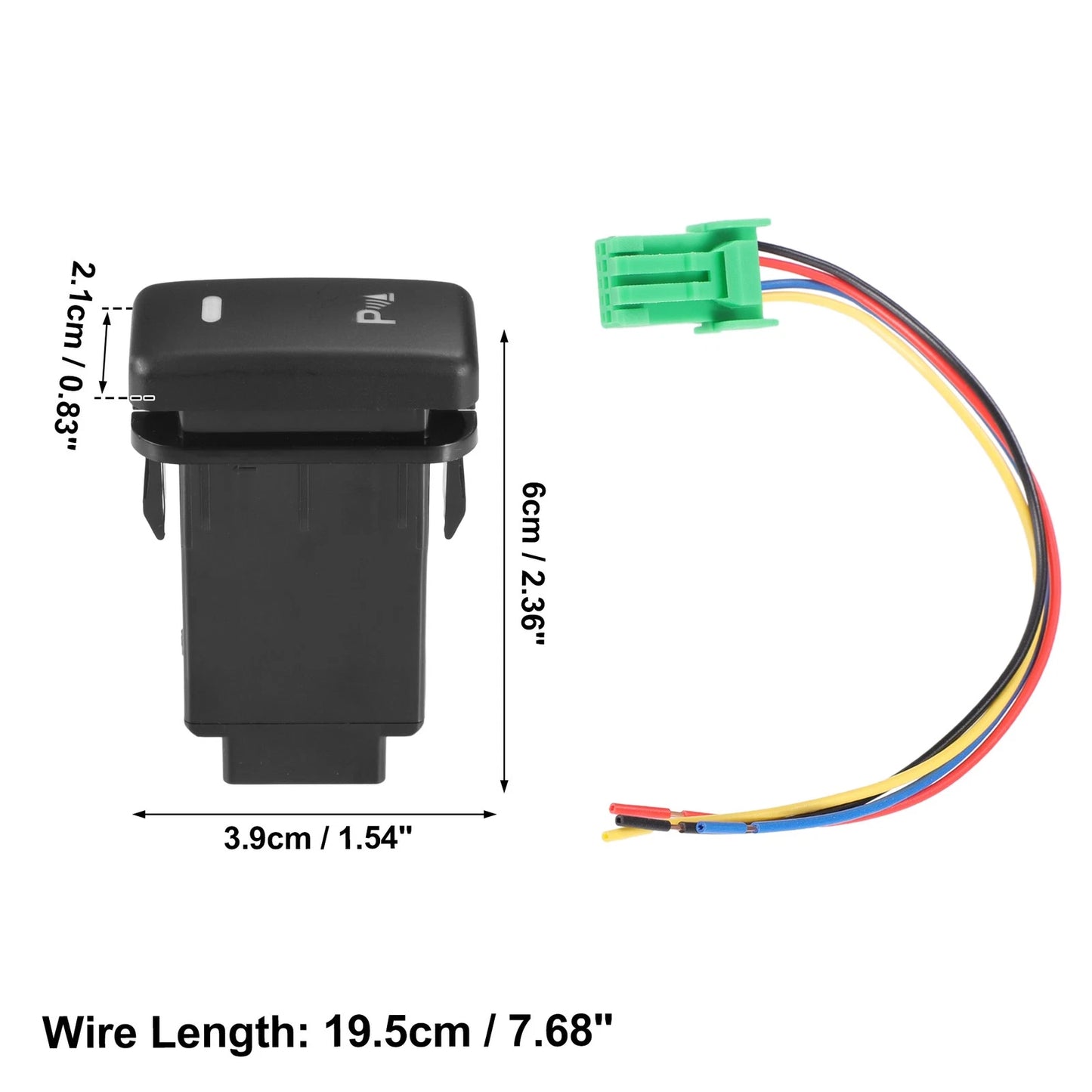 Hole Expansion Port Switch Parking Sensor Switch with Wire for Toyota Alphard