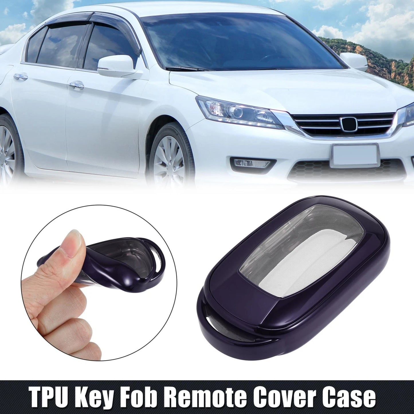 TPU Key Fob Remote Cover Case for Honda Accord Civic (2022) Purple