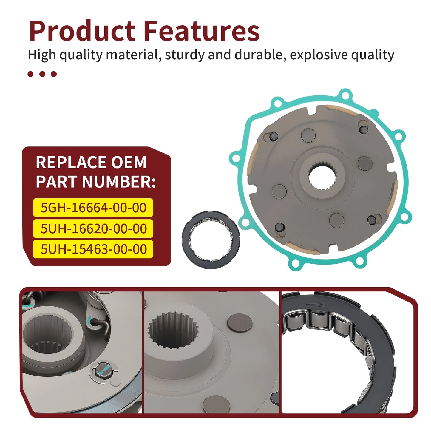 Wet Clutch Centrifugal Carrier w/ Gasket for Yamaha Bruin 350 4x4/2x4 2004-2006