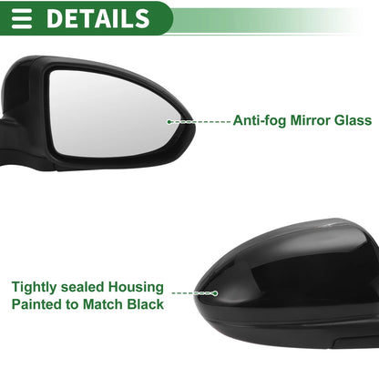 5Pins Right Passenger Door Mirror for Chevrolet Cruze (2011-2015)