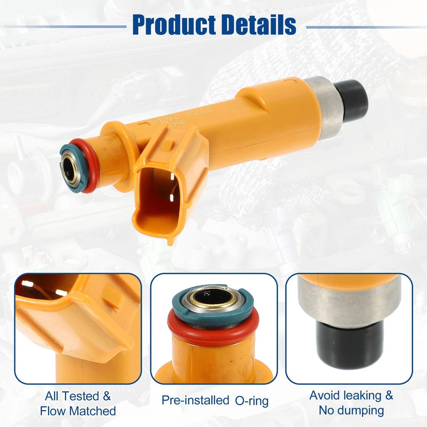 4 x Fuel Injector Nozzle for Toyota Camry (2003–2010)