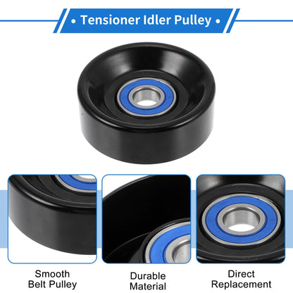 Drive Belt Idler Pulley for Ford F-250 F-350 E-250 (2002-2014) 1 Pc