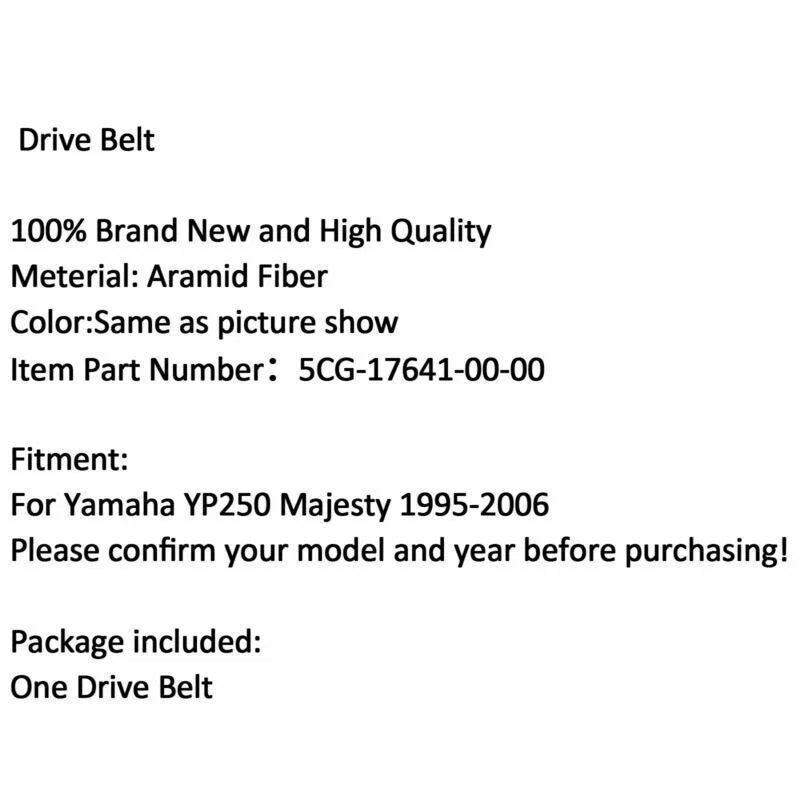 V-Belt Drive Belt for Yamaha YP250 Majesty (1995-2006)
