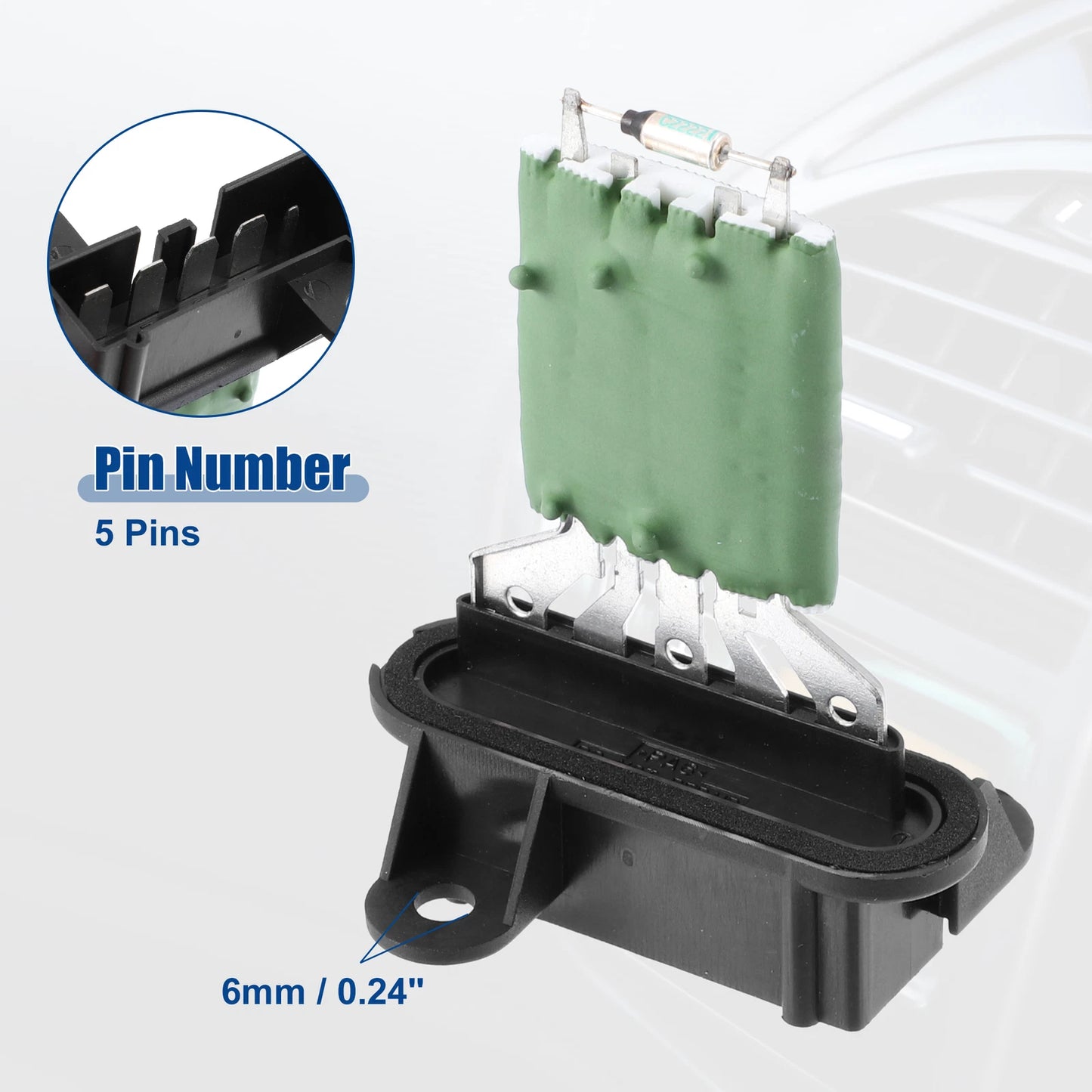 1 Pcs HVAC Blower Motor Resistor Heater for Chrysler Sebring Black Green