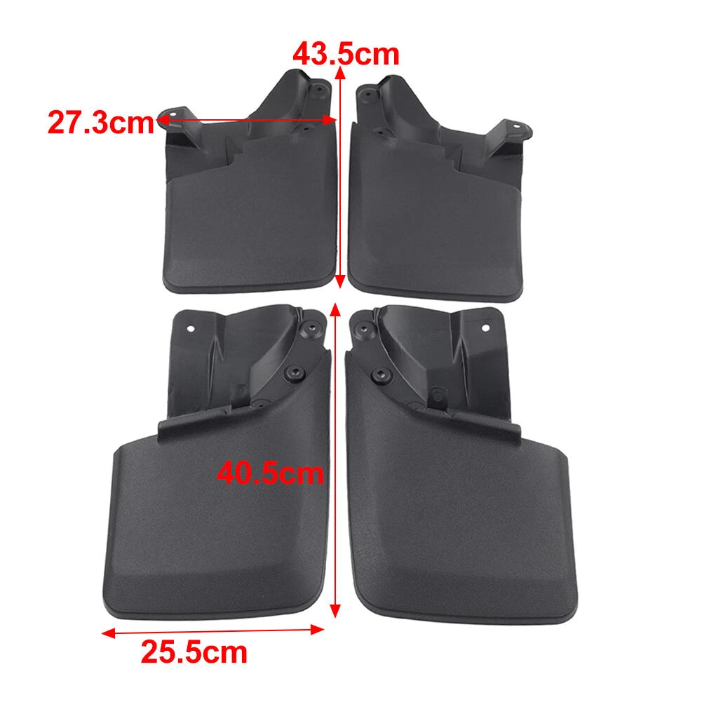 4Pcs Black Mud Flaps Splash Guards for Toyota Tacoma (2016-2021)
