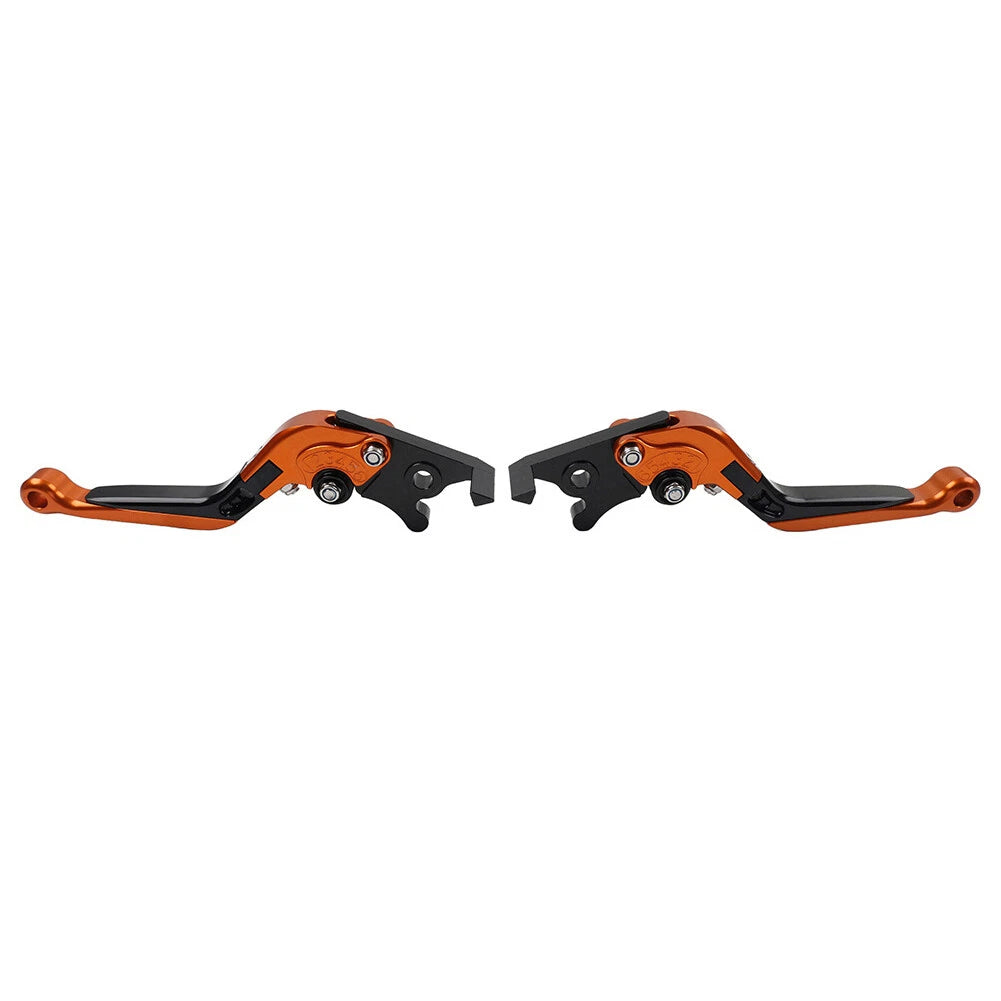 CNC Orange Extendable Brake Clutch Levers for Kawasaki Z900RS ZX6R (2018-2022)