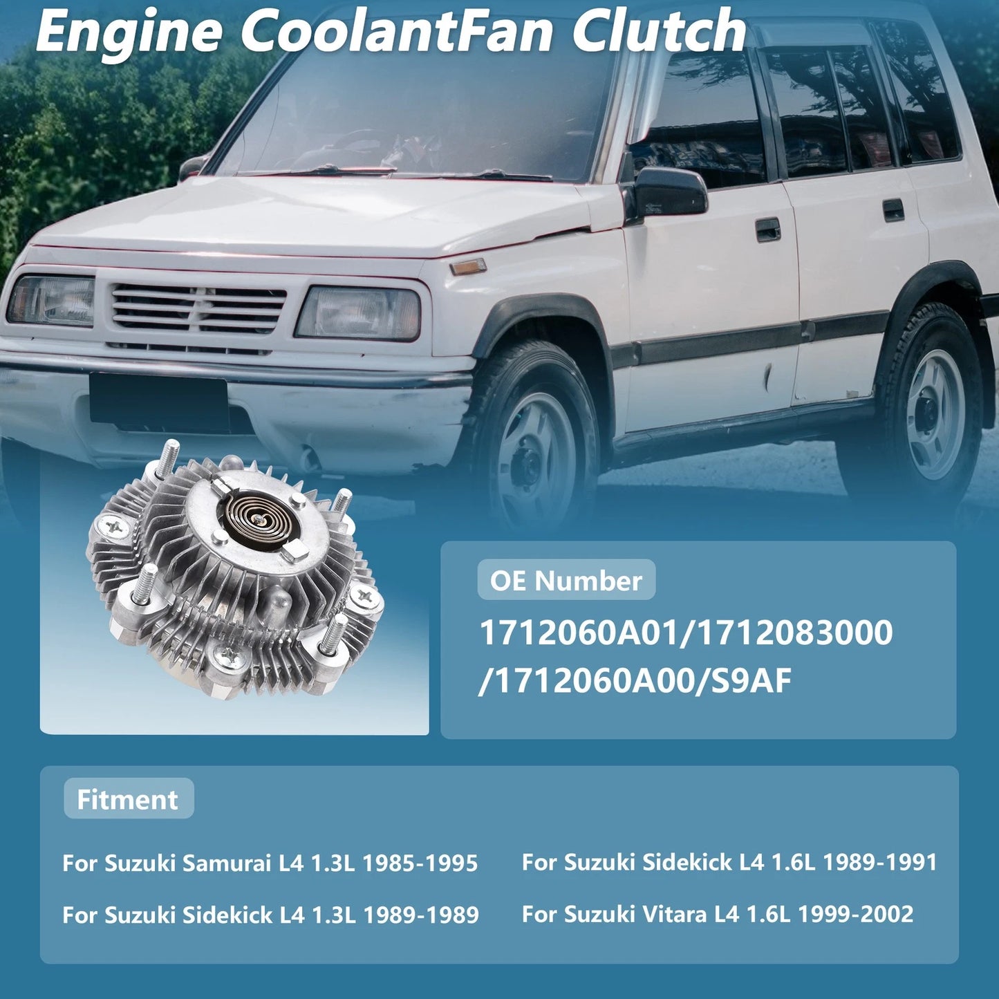 Cooling Fan Clutch for Suzuki Samurai L4 1.3L (1985-1995)