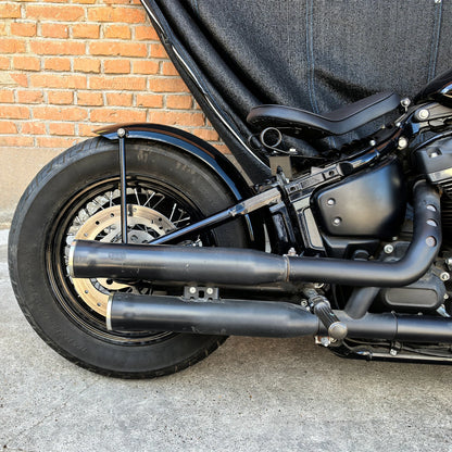 Black Rear Fender Mudguard Kit for Harley Street Bob FXBB (2019-2024)
