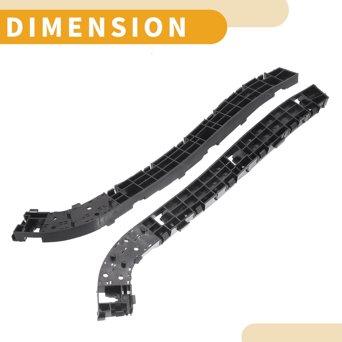 Rear Bumper Support Bracket 1 Pair for Honda CR-V (2007-2011) Black