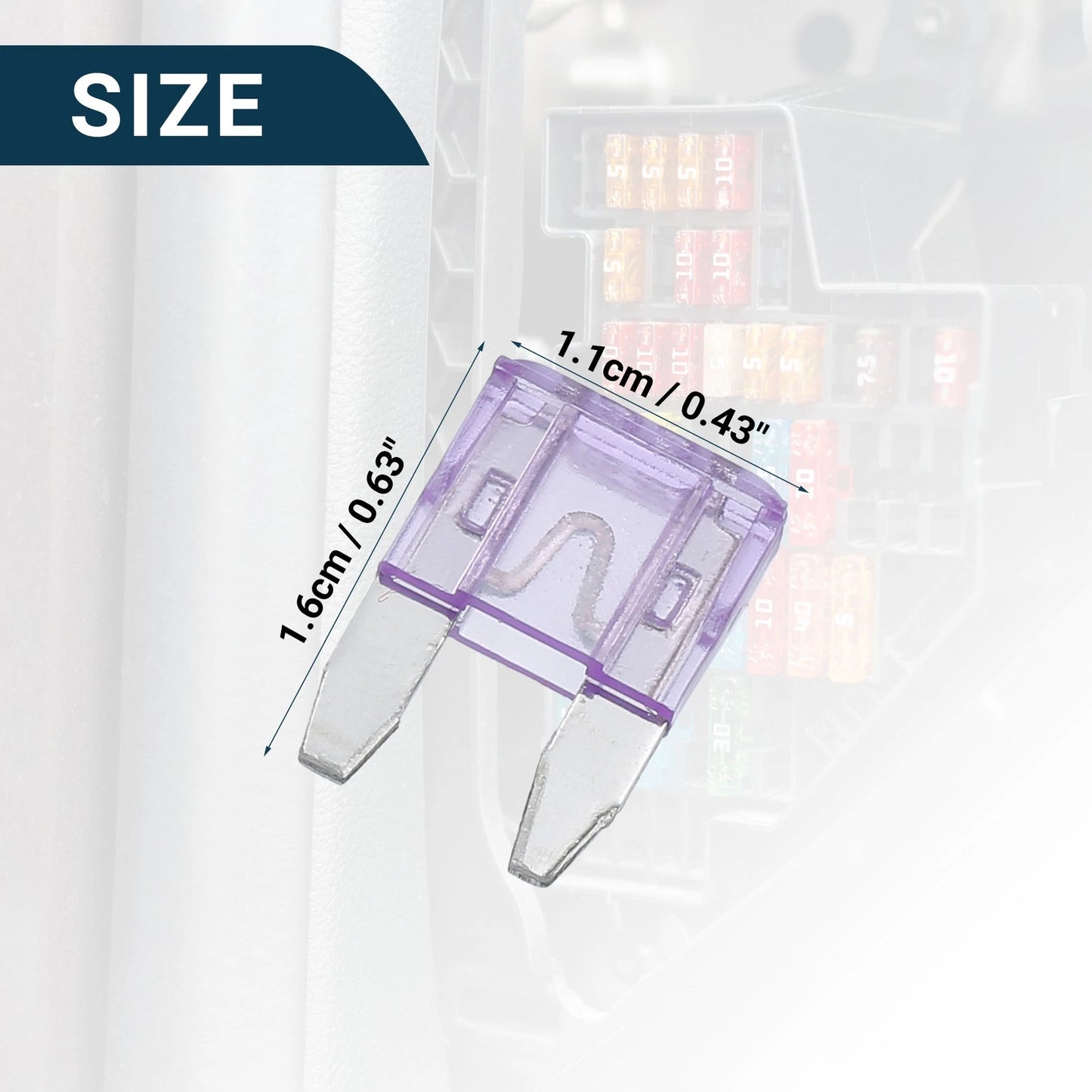 35A Mini Blade Fuses 20 x Light Purple for Car (Various Years)