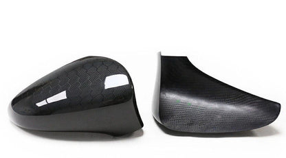 2 x Honeycomb Carbon Black Side Mirror Covers for Lexus IS200t IS250 IS350 (13-19)