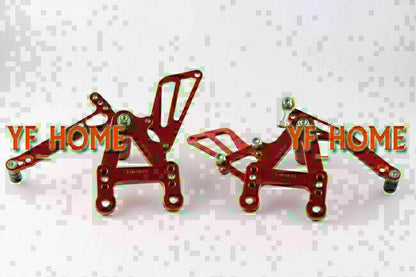 Rearsets Footrest Pegs for Kawasaki Ninja ZX6R (2003-2004) - Red