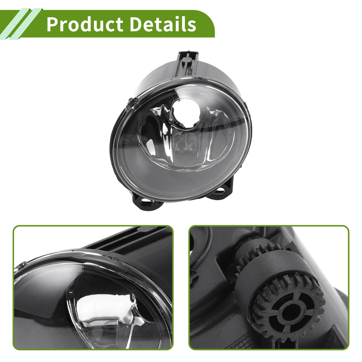 Left Fog Light Grill for BMW X5 1999-2006 1 x Clear Black Lens