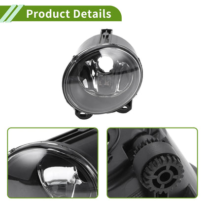 Left Fog Light Grill for BMW X5 1999-2006 1 x Clear Black Lens