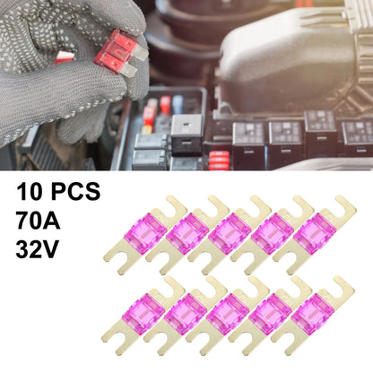 10pcs 70A AFS Mini ANL Fuse Replaces for Car Truck Motorcycle Boat Audio CDs