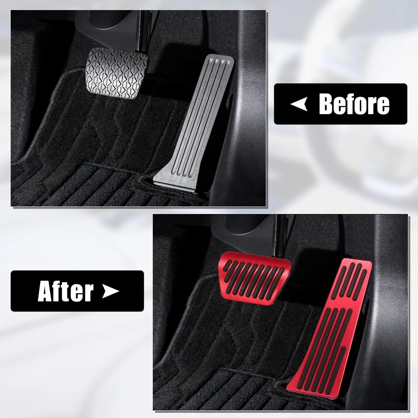 Red Brake Gas Accelerator Pedal Covers Kit for BMW X3 X4 X5 X6 X7 (2011-2023)