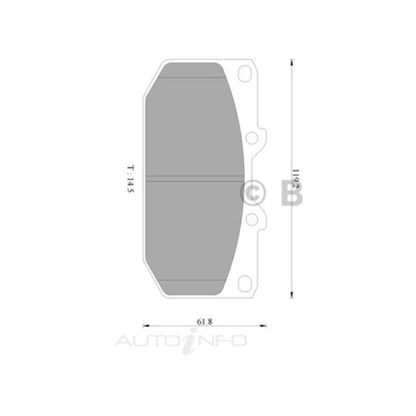 Front Disc Brake Pad Set Nissan Skyline R32 R33 R34 2.6L AWD (1990-2000)