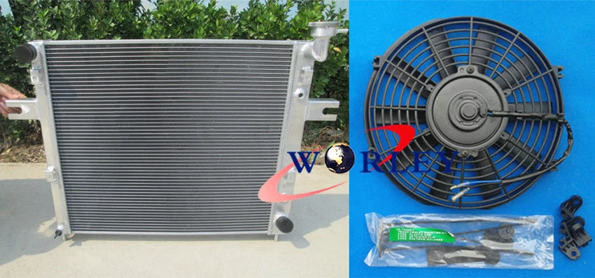 Aluminum Radiator & Fan Shroud for Jeep Grand Cherokee WJ WG 1999-2005
