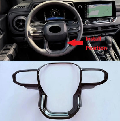 Black ABS Steering Wheel Cover Trim for Chevrolet Colorado (2023-2025)