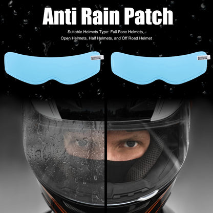 2 x 8.86x2.56 Helmet Rain Film Anti Rain Shield Lens Stickers for Motorcycle