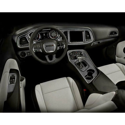 Carbon Fiber Steering Wheel Side Panel Cover Trim for Dodge Challenger (2015-2020)