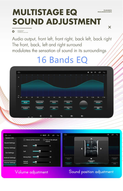 10.33'' Android Car Stereo Radio for Jeep Wrangler JL/Gladiator (2018-2024)