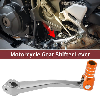 Folding Motorcycle Gear Shifter Lever for Bosuer 125 Titanium Tone Orange