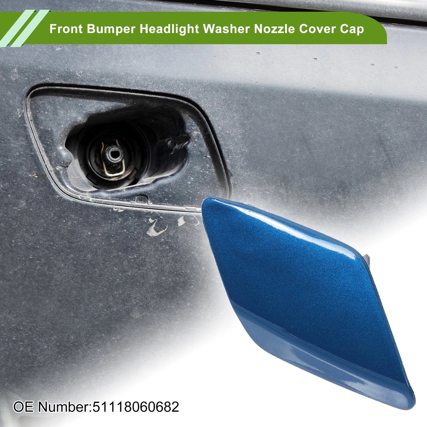 Front Right Washer Nozzle Cover for BMW 428i 2014-2016 (2 x Blue Caps)